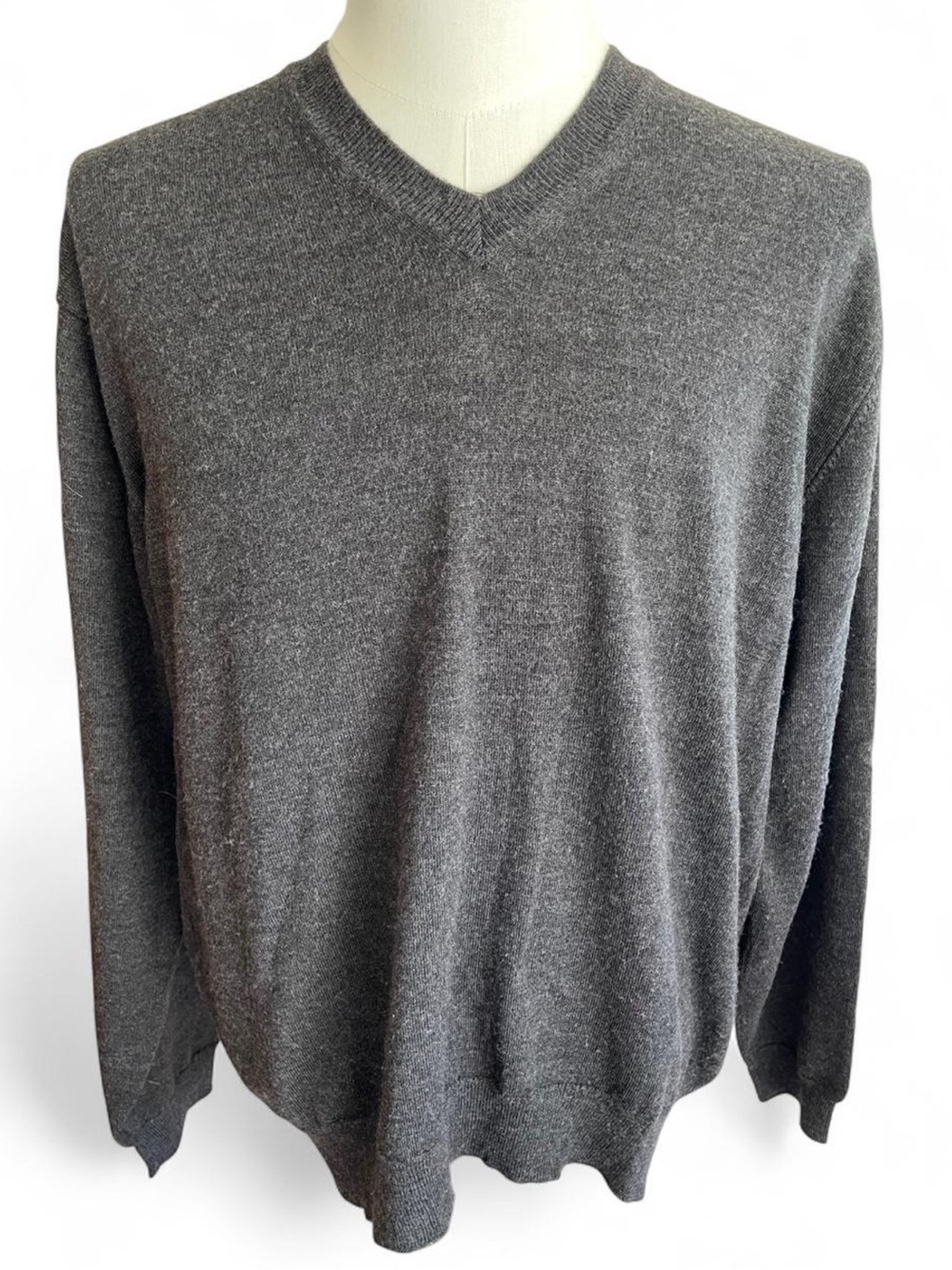Brooks Brothers V-Neck Gray Sweater